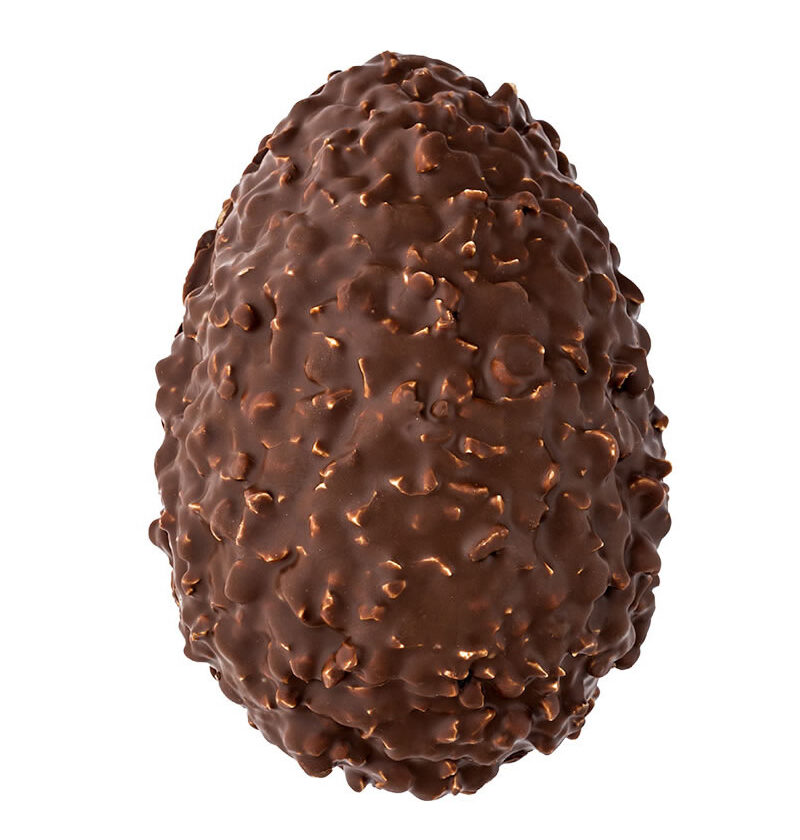 Uovo di Pasqua Artigianale alle nocciole ricoperto di cioccolato