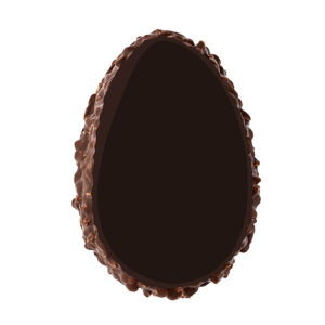 Uovo di Pasqua Artigianale Frisenda® granellato NOCCIOLE e GLASSATO di cioccolato a scelta