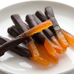 Scorze Di Arancia Candita Ricoperte Con Cioccolato Fondente 150 gr
